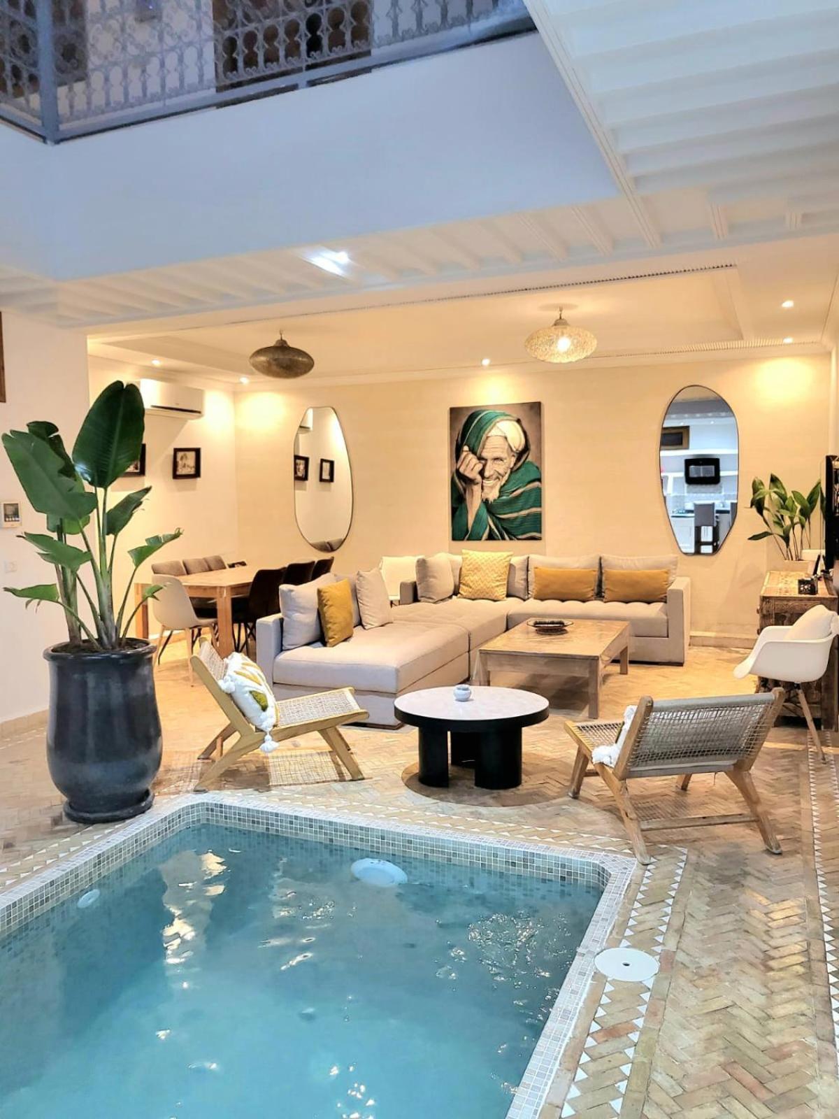 Riad Melilo Avec Piscine Chauffee Marrakesh Exterior foto